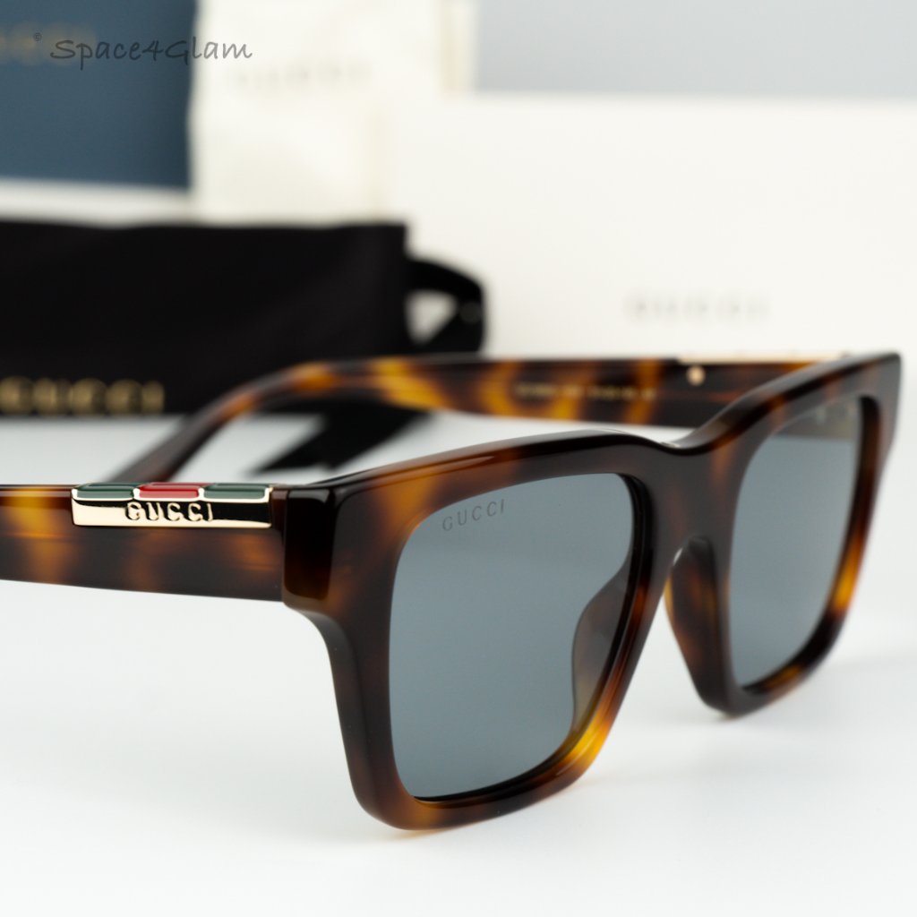 Gucci Men Sunglasses Havana Grey Square Gg1889s 004 Brand New